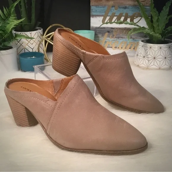 NWOB Lucky Brand Leather ‘Bryanna’ Mules - Picture 3 of 15